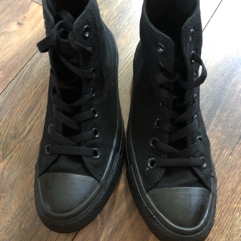 All black converse high tops